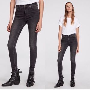ALL SAINTS GRACE SKINNY JEAN WASHED BLACK SIZE 25